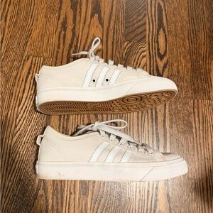 adidas Cream Athletic Shoes